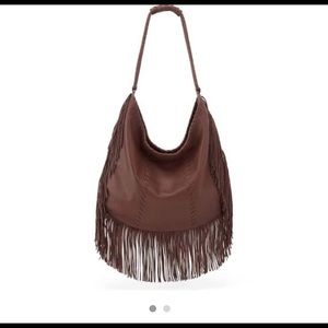 Gypsy Fringe Leather Shoulder Bag by Hobo
